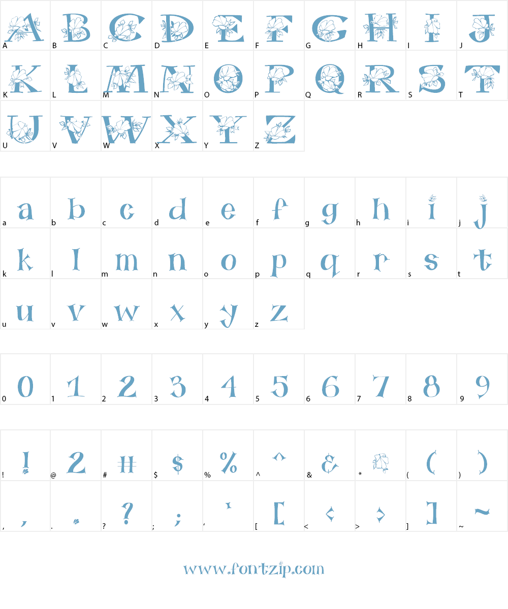 Hybrid Hibiscus Font Character